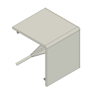 60-270-2 MODULAR SOLUTIONS PART<br>END CAP FOR 3-WAY BODY CONNECTION, SQUARE, GRAY, USED WITH 40-010-1